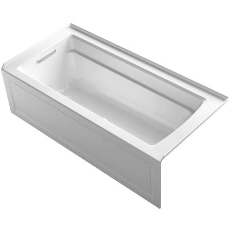 Buy the Kohler archer 72" x 36" alcove bath w integral apron & left-hand drain, white online from Houzz today, or shop for other Bathtubs for sale. . Kohler archer tub